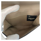 Fendi Selleria Peekaboo Beige Silver Leather Fold Wallet Compact — view 5