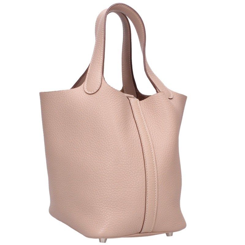 Hermes Picotin Lock PM Silver Taurillon Clemence Trench Handbag PM — view 2