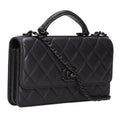 Chanel Trendy CC So Black Quilted Chain Wallet Shoulder Bag