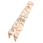 Hermes Twilly Funny Ice Cream Print Silk Scarf