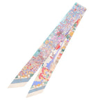 Hermes Twilly Pony Pit Stop All Over Print Silk Scarf — view 2