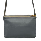 Celine Shoulder Bag Trio Dark Gray Leather — view 3