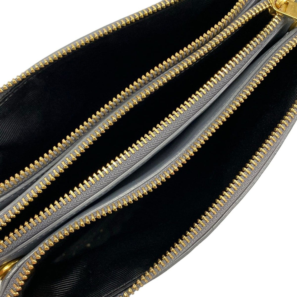 Celine Shoulder Bag Trio Dark Gray Leather — view 7