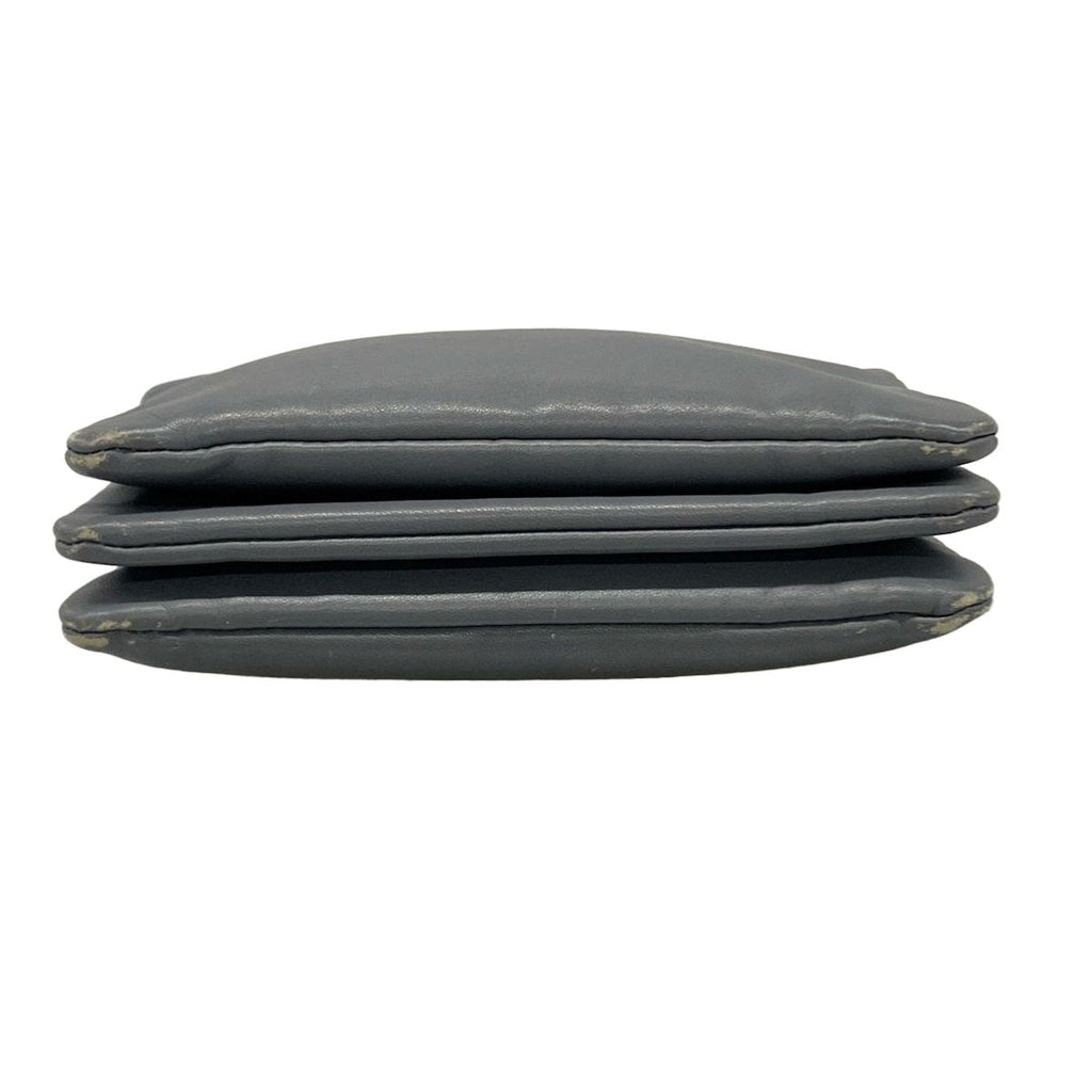 Celine Shoulder Bag Trio Dark Gray Leather — view 5
