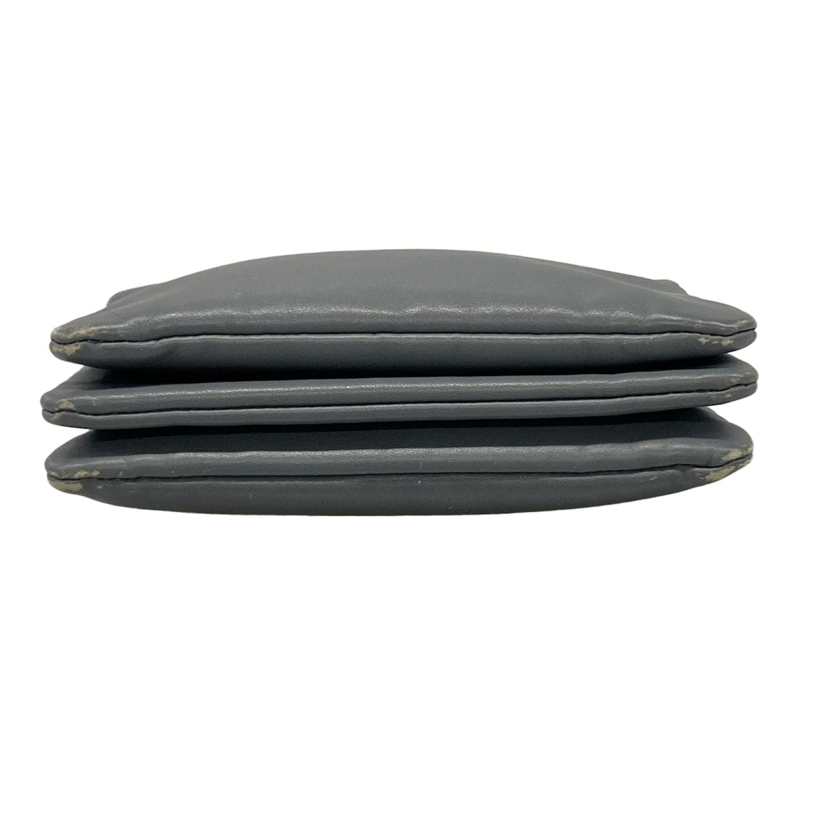 Celine Shoulder Bag Trio Dark Gray Leather — view 5