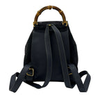 Gucci Backpack Bamboo Navy Leather — view 3