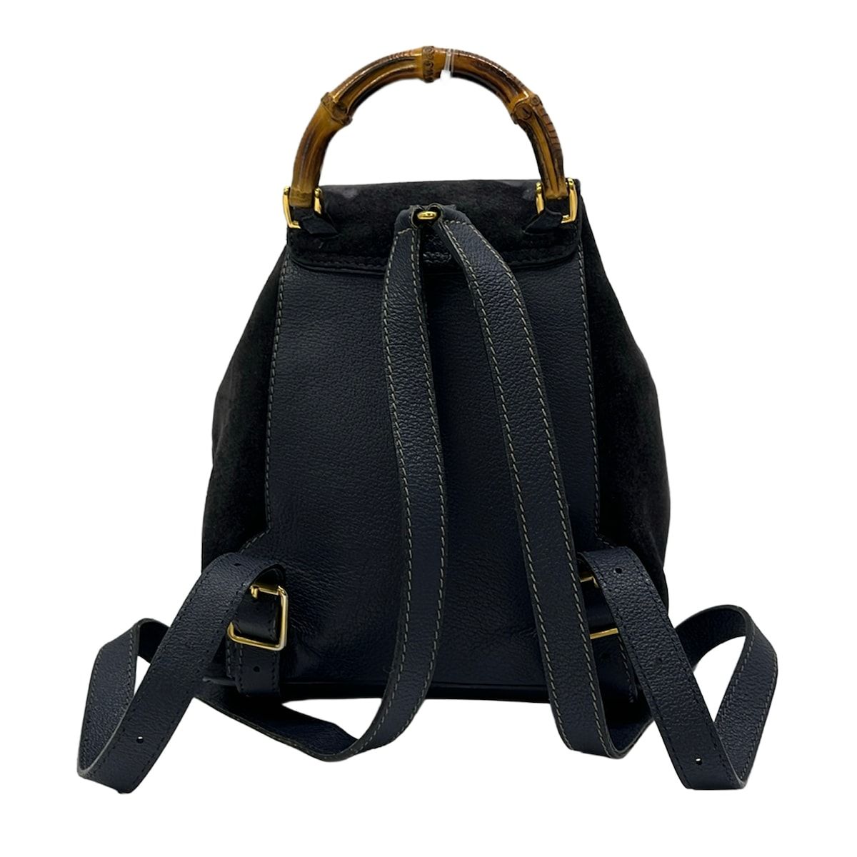 Gucci Backpack Bamboo Navy Leather — view 3