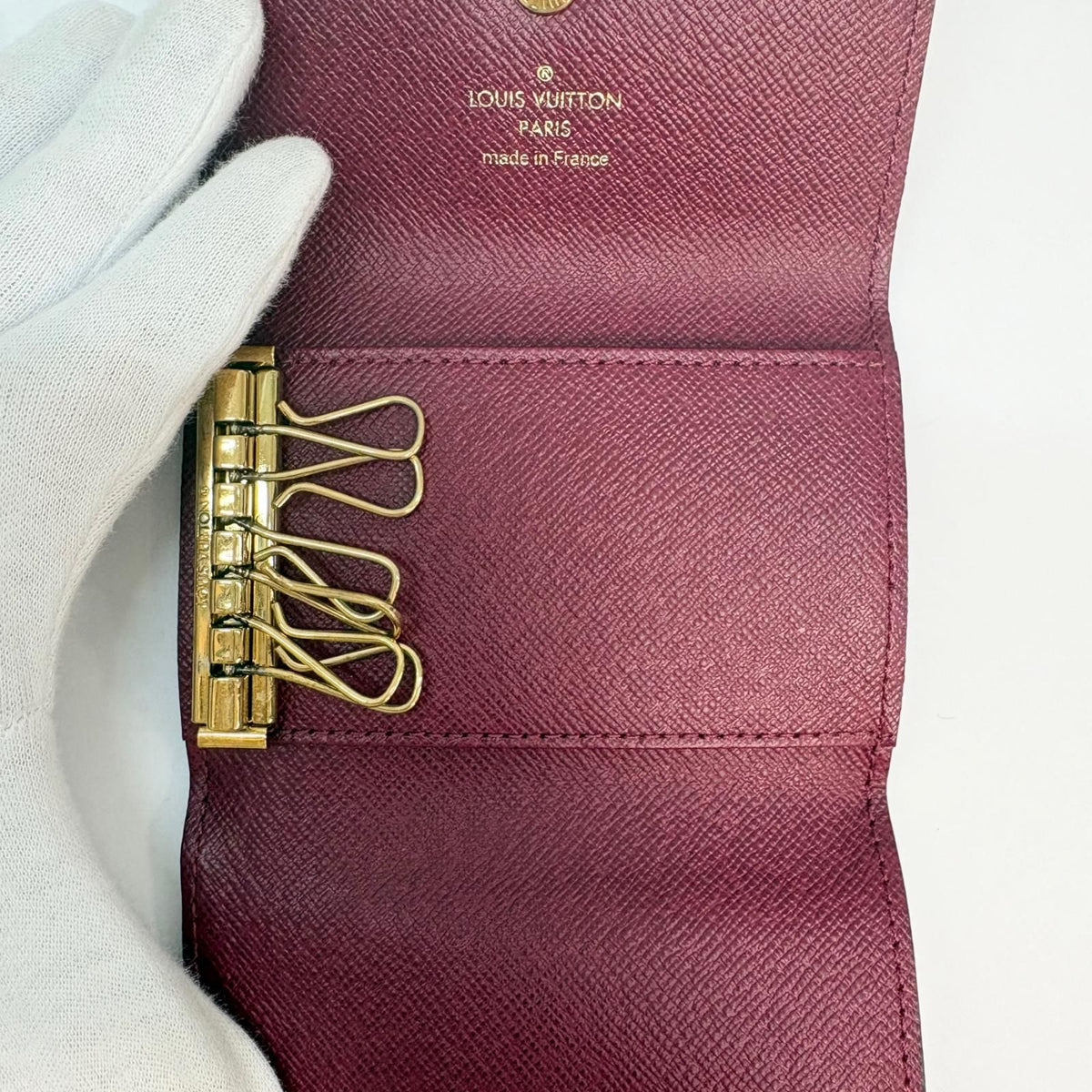 Louis Vuitton Multicles 6 Monogram Fuchsia Key Case Canvas Brown Key Holder — view 4