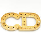 Dior CD Crystal Brooch Gold Tone Metal 6 Pin 5.3 — view 5