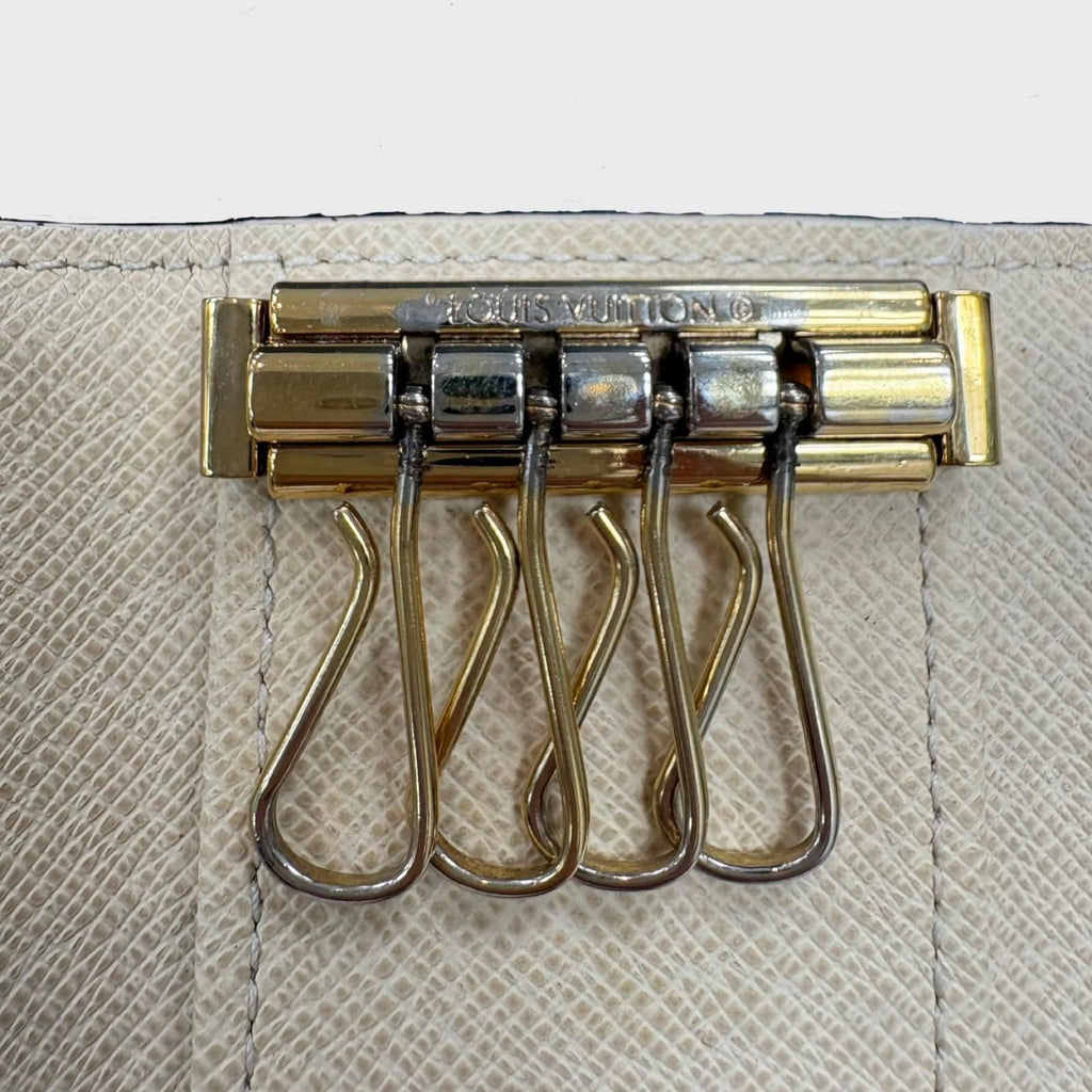 Louis Vuitton Multicles 6 Damier Azur Key Case Canvas White Key Holder — view 6