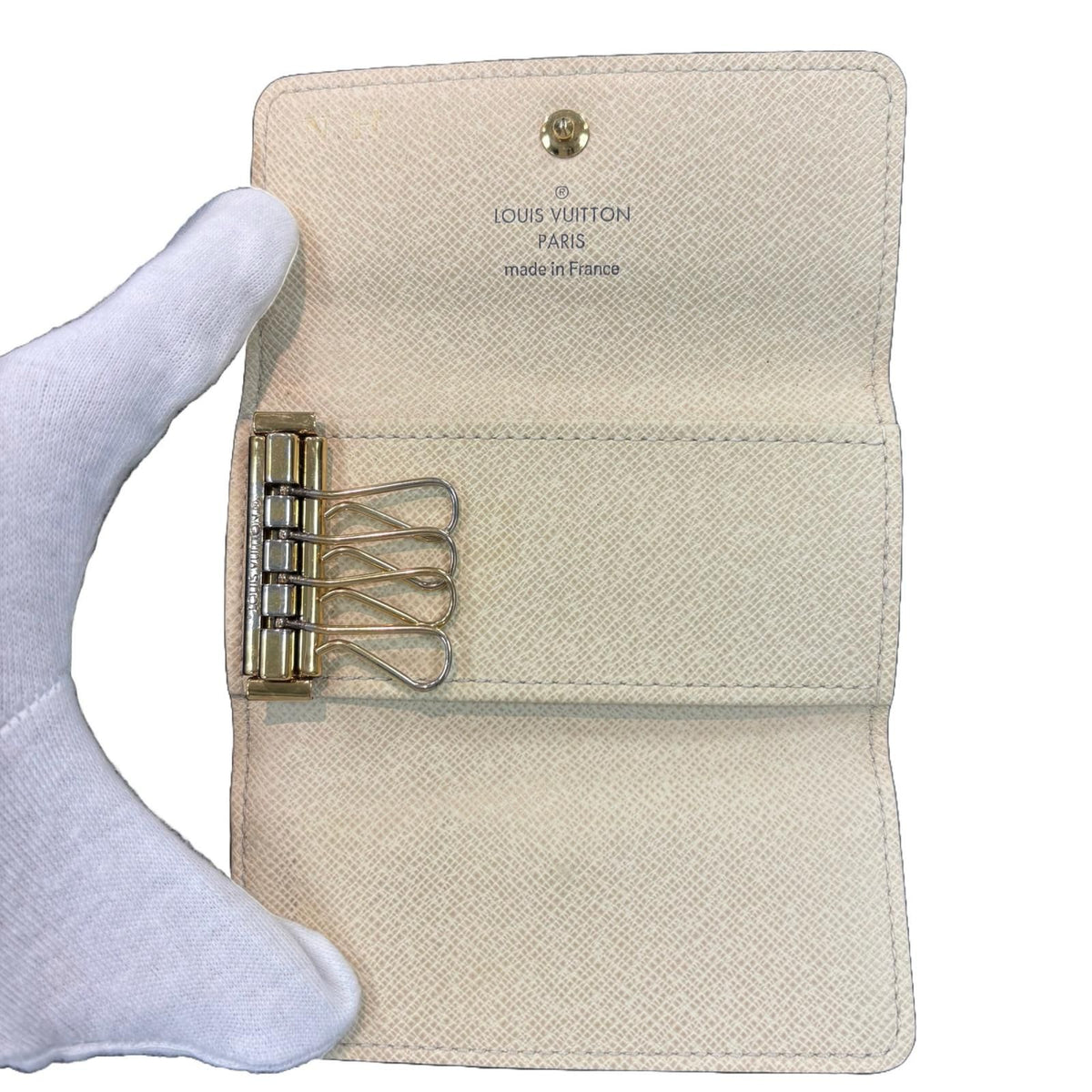 Louis Vuitton Multicles 6 Damier Azur Key Case Canvas White Key Holder — view 5
