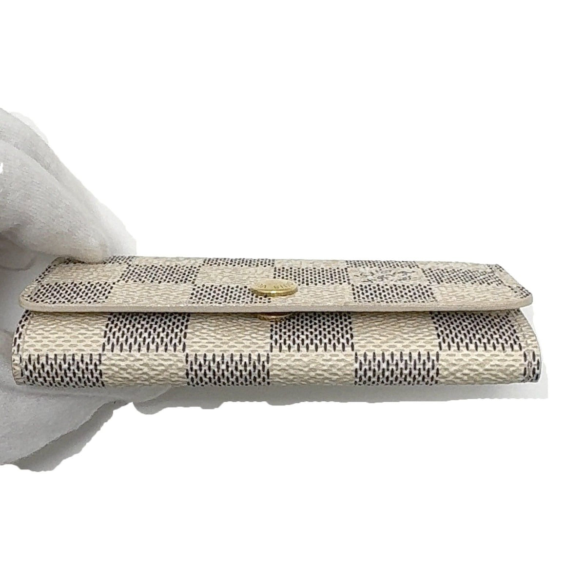 Louis Vuitton Multicles 4 Damier Azur Key Case Canvas Ivory Key Holder — view 4