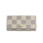 Louis Vuitton Multicles 4 Damier Azur Key Case Canvas Ivory Key Holder