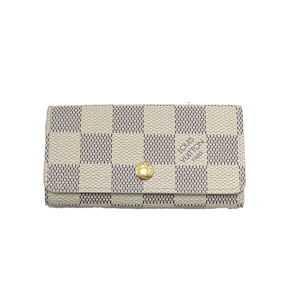 Louis Vuitton Multicles 4 Damier Azur Key Case Canvas Ivory Key Holder