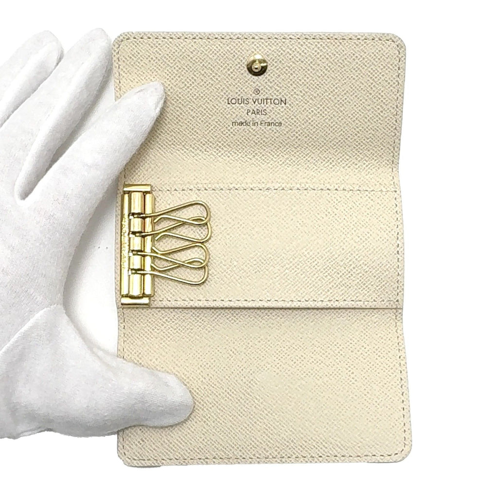 Louis Vuitton Multicles 4 Damier Azur Key Case Canvas Ivory Key Holder — view 3