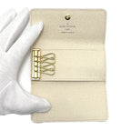 Louis Vuitton Multicles 4 Damier Azur Key Case Canvas Ivory Key Holder — view 3
