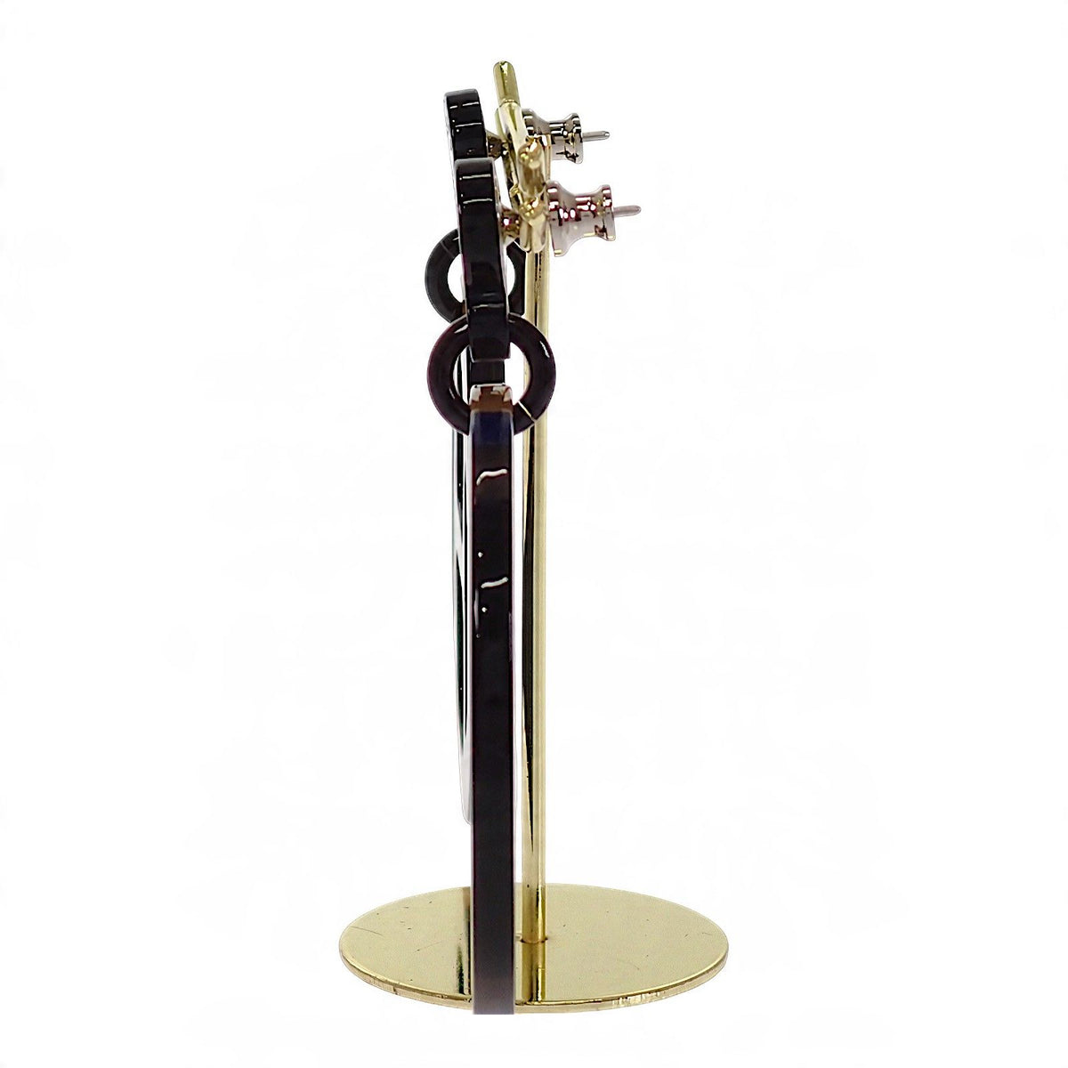 Hermes H Equipe Earrings Genus Buffalo Horn Blue Brown Orfebel — view 6