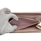 Louis Vuitton Zippy Wallet Damier Azur Rose Ballerine Long Canvas Ivory — view 4
