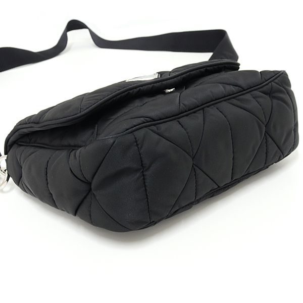 Prada Padded Re-Nylon Shoulder Bag Mini Pouch Black Rank — view 4