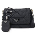 Prada Padded Re-Nylon Shoulder Bag Mini Pouch Black Rank