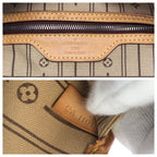 Louis Vuitton Monogram Neverfull MM Brown Gold Leather Tote Bag — view 4
