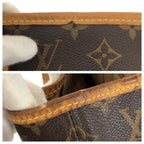 Louis Vuitton Monogram Neverfull MM Brown Gold Leather Tote Bag — view 5