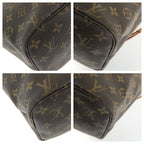 Louis Vuitton Monogram Neverfull MM Brown Gold Leather Tote Bag — view 3