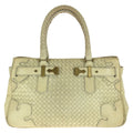 Bottega Veneta Vintage Intrecciato Light Beige Gold Leather Tote Bag
