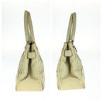 Bottega Veneta Vintage Intrecciato Light Beige Gold Leather Tote Bag — view 8