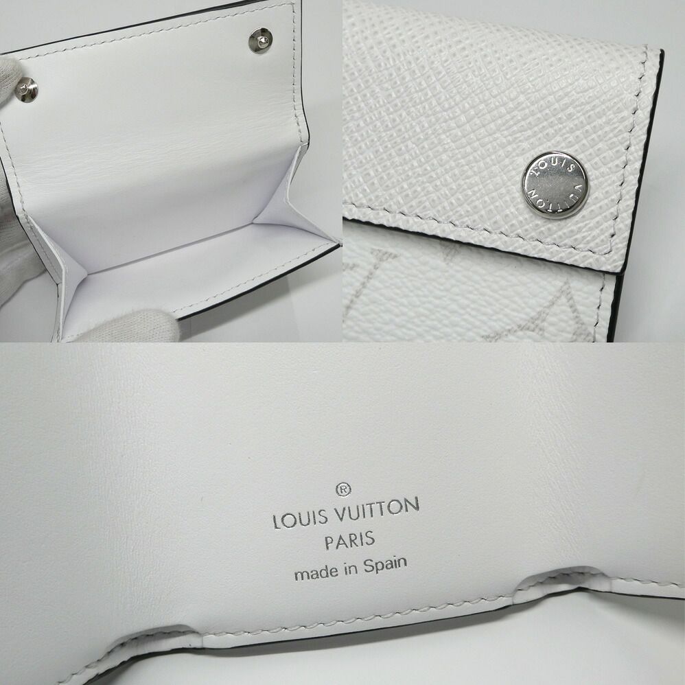 Louis Vuitton Discovery Compact Wallet Taigarama Monogram Antarctica Silver — view 8