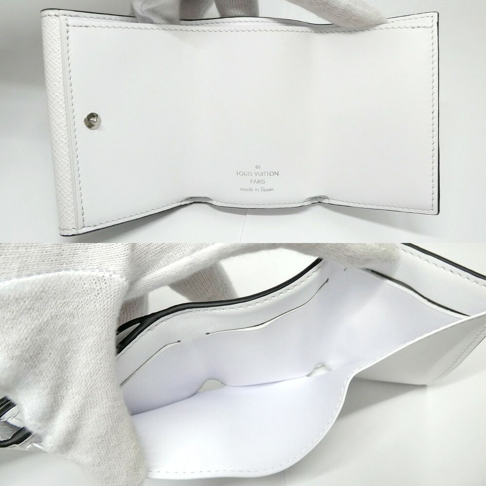 Louis Vuitton Discovery Compact Wallet Taigarama Monogram Antarctica Silver — view 5