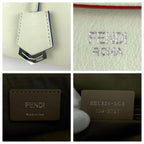 Fendi by the Way White Blue Red Silver Leather Shoulder Bag 2-Way — view 4