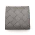 Bottega Veneta Intrecciato Coin Purse Leather Gray