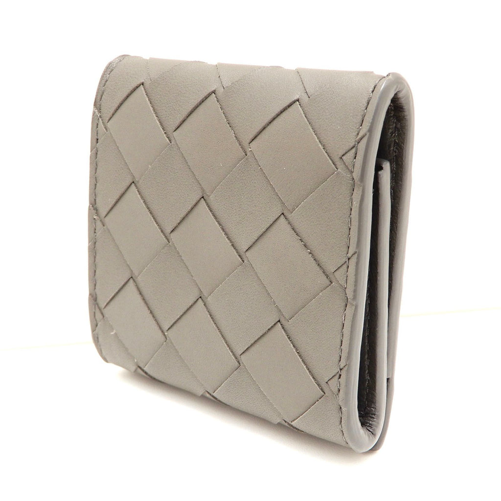 Bottega Veneta Intrecciato Coin Purse Leather Gray — view 2