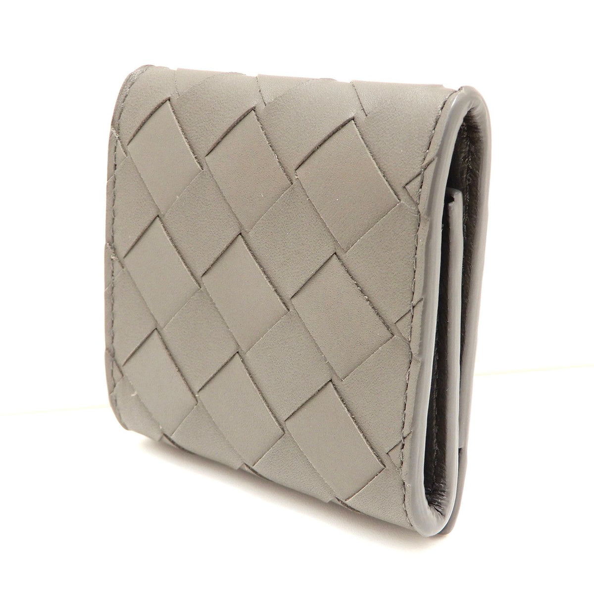 Bottega Veneta Intrecciato Coin Purse Leather Gray — view 2