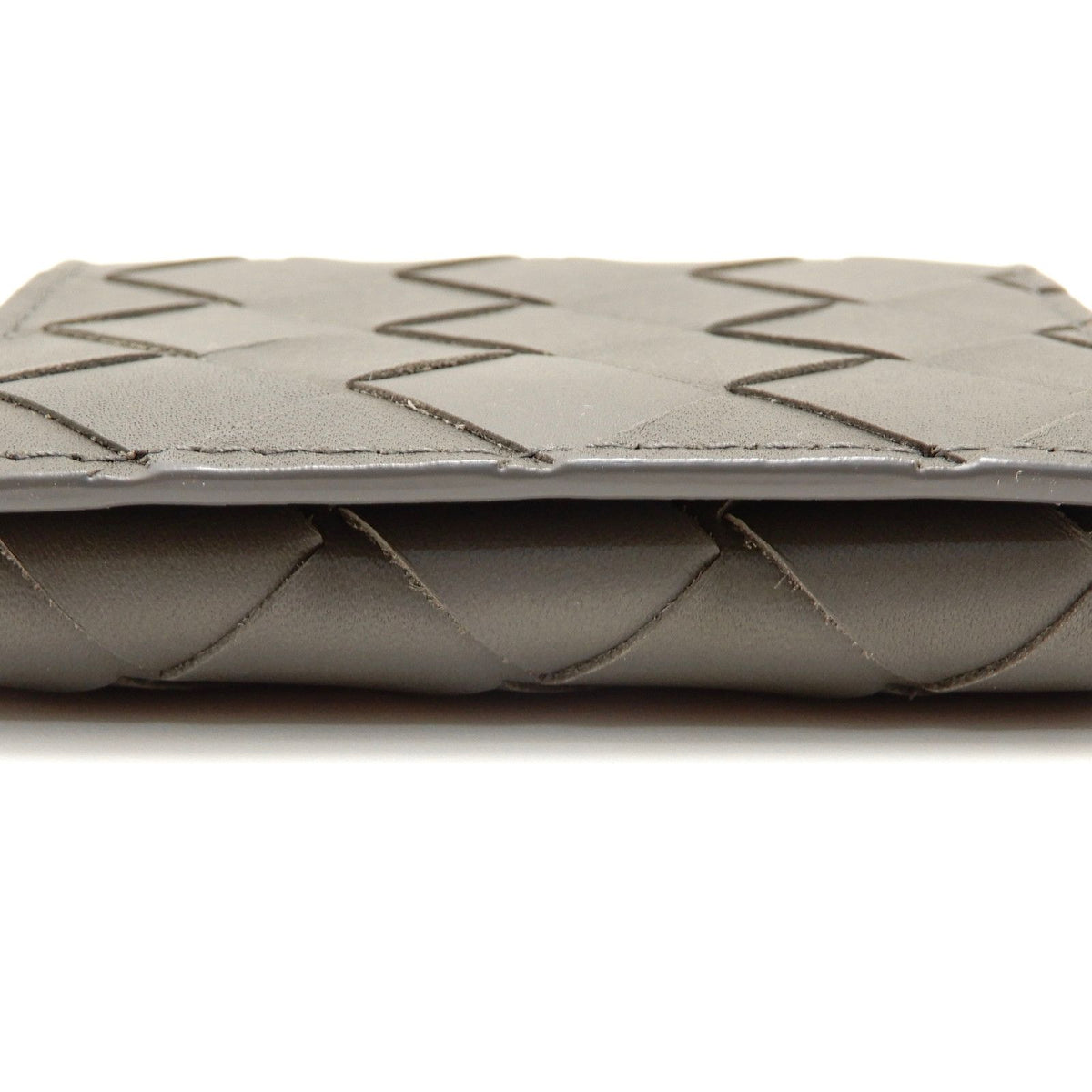Bottega Veneta Intrecciato Coin Purse Leather Gray — view 3