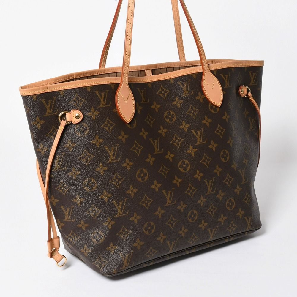 Louis Vuitton Neverfull MM Tote Bag Monogram Brown Gold — view 3
