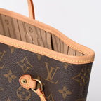 Louis Vuitton Neverfull MM Tote Bag Monogram Brown Gold — view 4