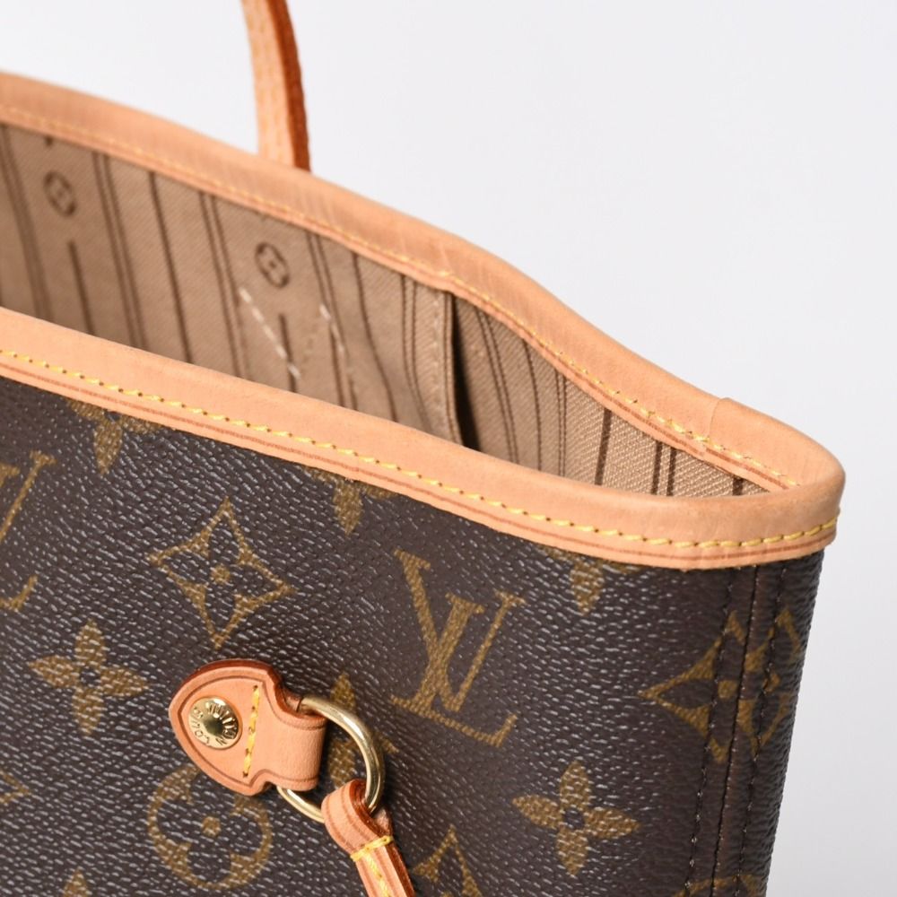 Louis Vuitton Neverfull MM Tote Bag Monogram Brown Gold — view 4