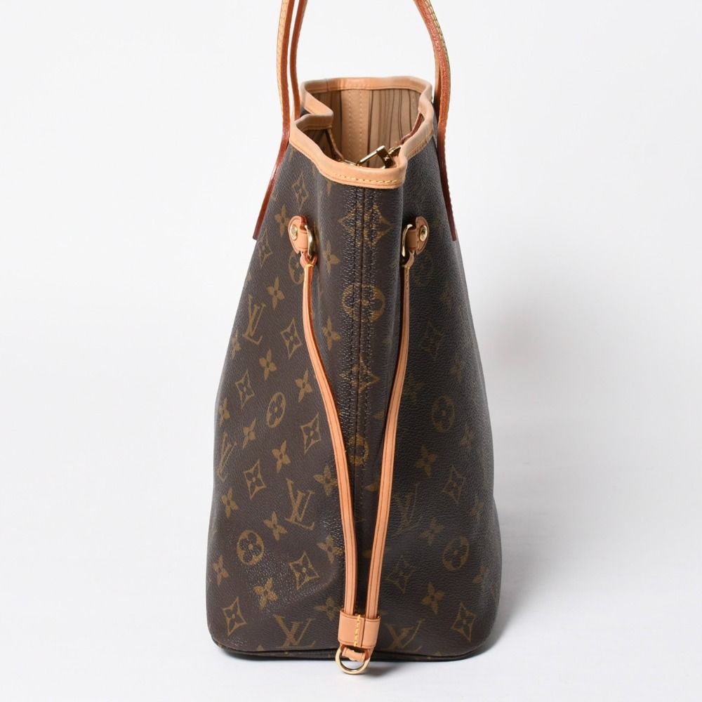 Louis Vuitton Neverfull MM Tote Bag Monogram Brown Gold — view 5