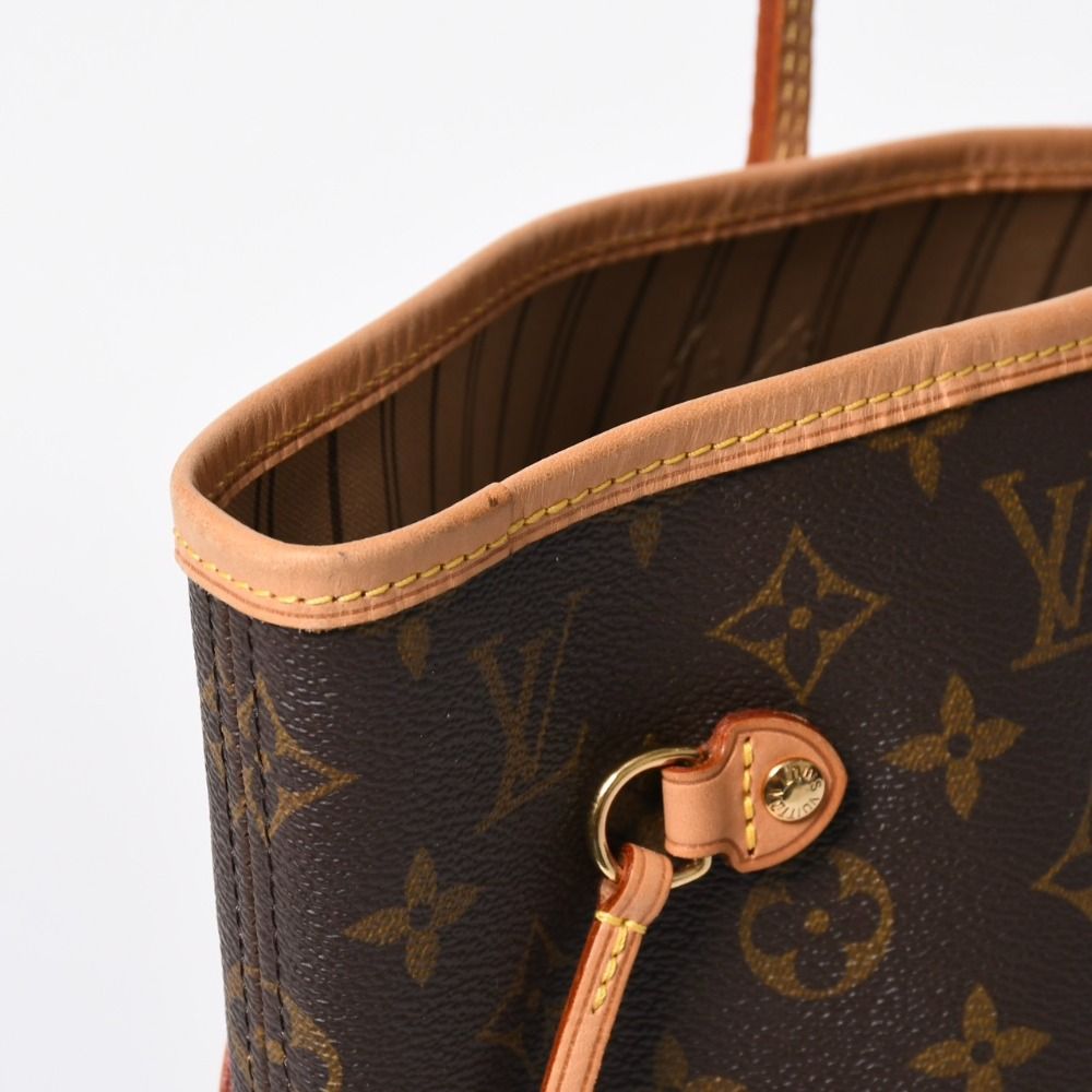 Louis Vuitton Neverfull MM Tote Bag Monogram Brown Gold — view 6