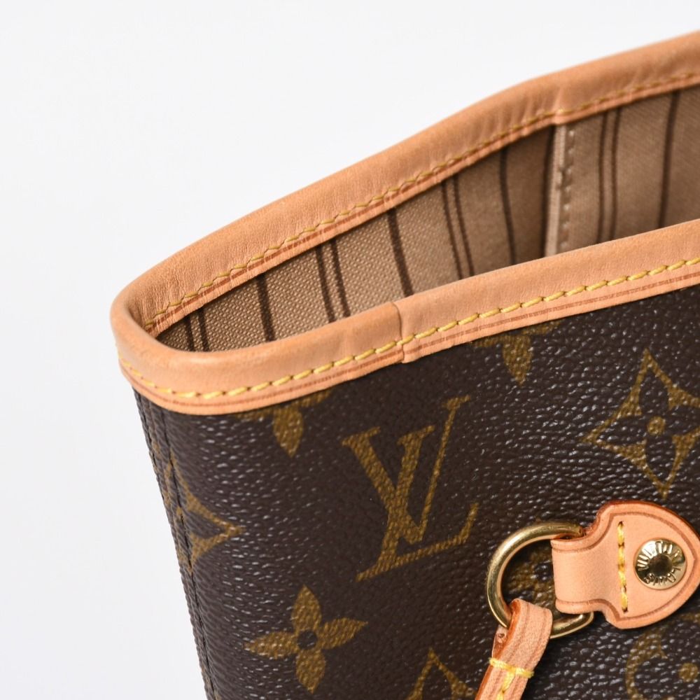 Louis Vuitton Neverfull MM Tote Bag Monogram Brown Gold — view 8