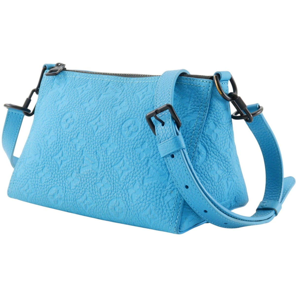 Louis Vuitton Triangle Messenger Maison Taurillon Leather Turquoise Blue — view 2