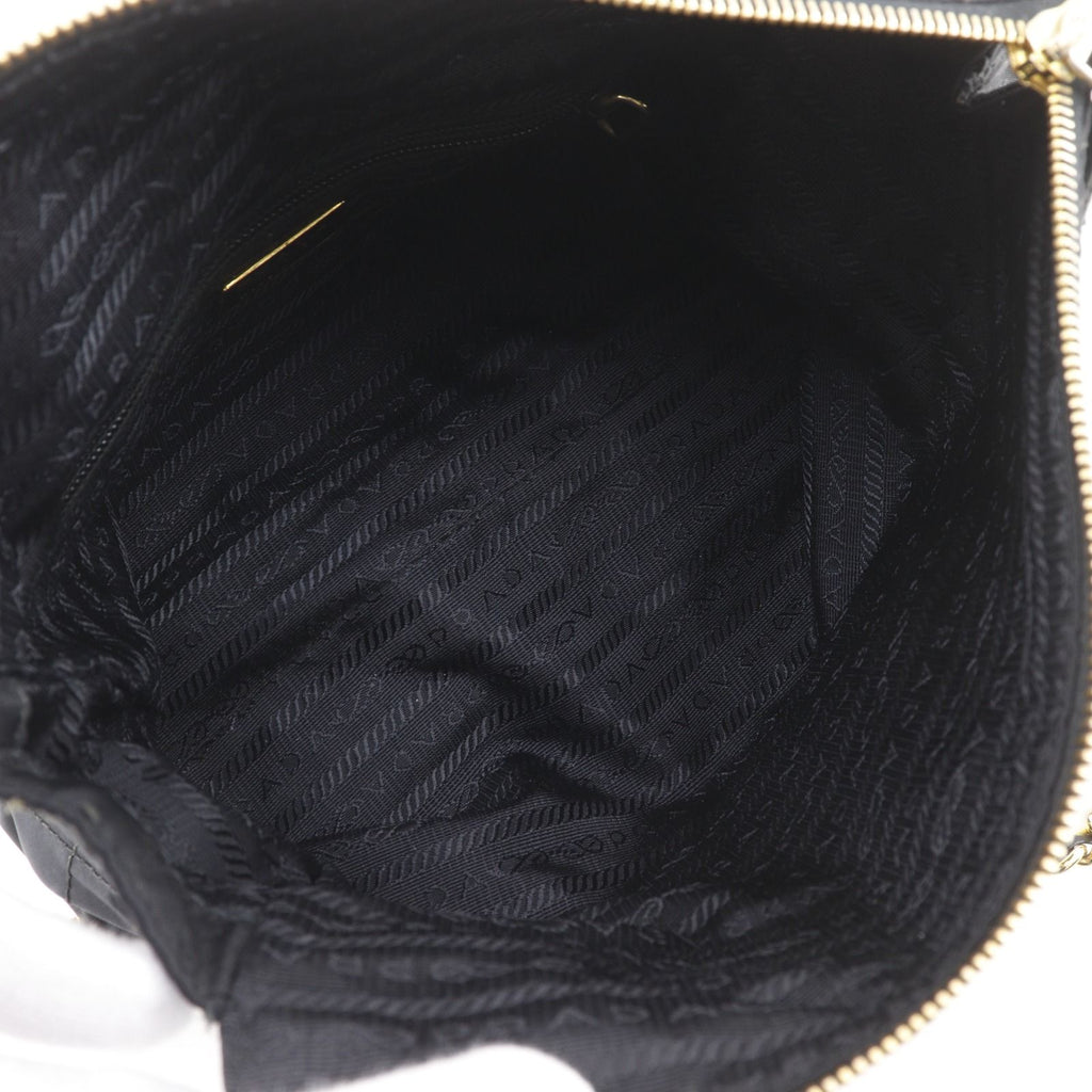 Prada Chain Shoulder Nylon Nero Black Bag — view 5