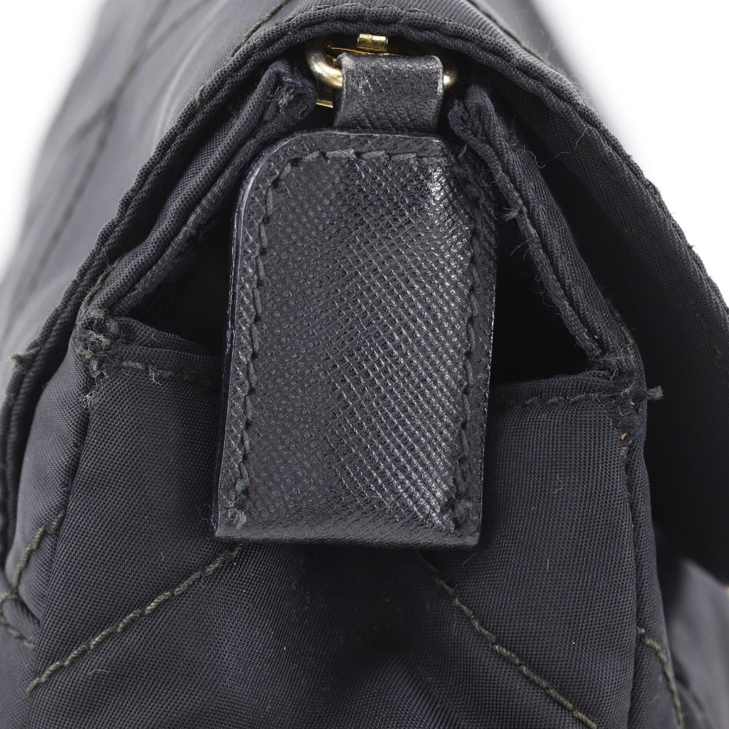Prada Chain Shoulder Nylon Nero Black Bag — view 8