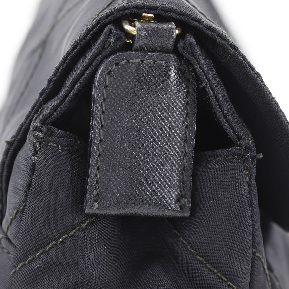 Prada Chain Shoulder Nylon Nero Black Bag — view 8
