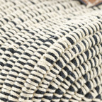 Loewe Square Basket Small Anagram Raffia Wool Beige Black Tote Bag — view 4