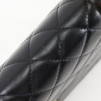 Chanel Quilted Chain Shoulder Lambskin Black Bag — view 8