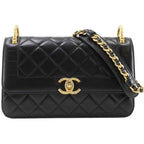 Chanel Quilted Chain Shoulder Lambskin Black Bag