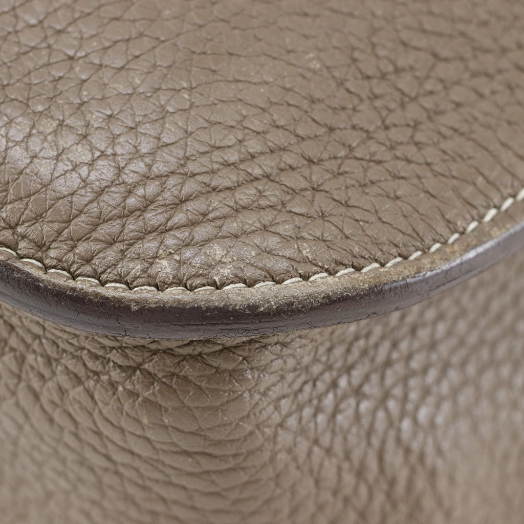 Hermes Halzan 31 3way Shoulder Clutch Taurillon Clemence Etoupe Brown — view 4